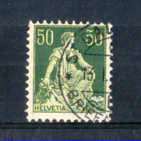 1908 - LOTTO/SVI124U- SVIZZERA - 50c. VERDE - USATO