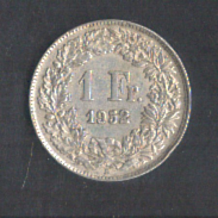 1952 - LOTTO/MSVI1952F - SVIZZERA - 1 FRANCO ARGENTO