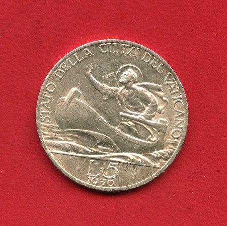 1930 - VATICANO - LOTTO/M40758 - 5 LIRE ARGENTO PAPA PIO XI°