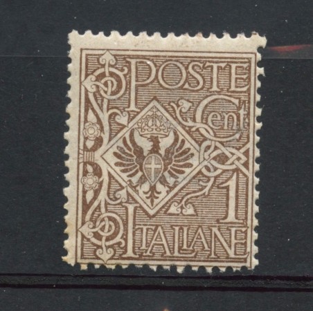 1901 - REGNO - 1 cent. BRUNO  FLOREALE - NUOVO  - LOTTO/30159