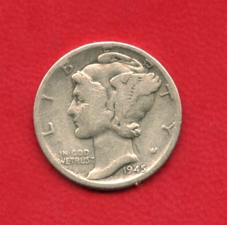 1945 - STATI UNITI - 1 DIME MERCURIO ARGENTO - LOTTO/M26182