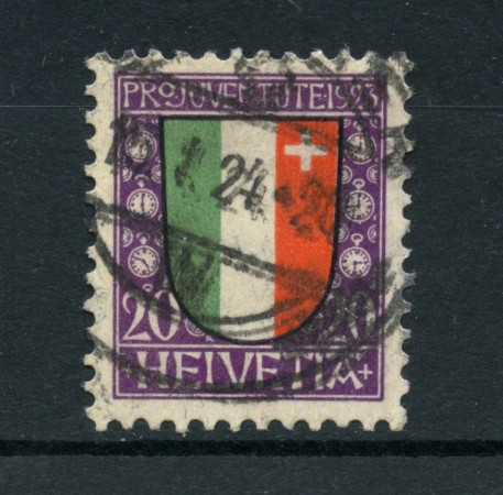 1923 - LOTTO/22258 - SVIZZERA - 20+5 CENTESIMI PRO JUVENTUTE - USATO