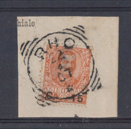 1905 - LOTTO/REG79UF - REGNO - 15 SU 20c. ARANCIO ANNULLO RHO