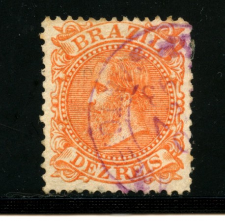 1882/85 - LOTTO/16583 - BRASILE - 10r. PEDRO II° - USATO