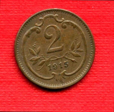 1915 - LOTTO/M20692 - AUSTRIA - 2 HELLER BRONZO