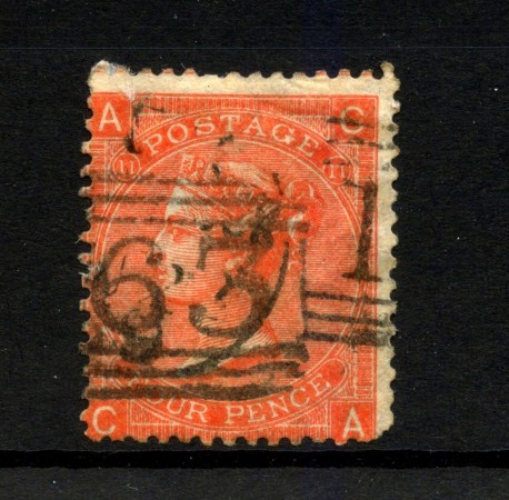 1862  -  GRAN BRETAGNA -  LOTTO/42891 - 4p. ARANCIO - USATO