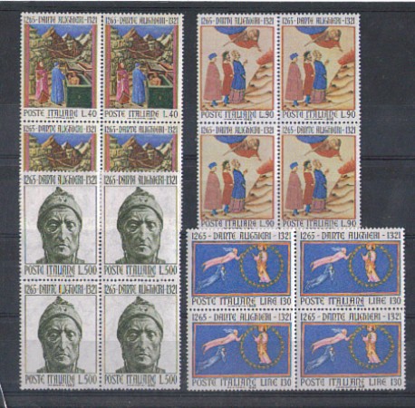 1965 - LOTTO/6442Q - REPUBBLICA - DANTE ALIGHIERI QUARTINE