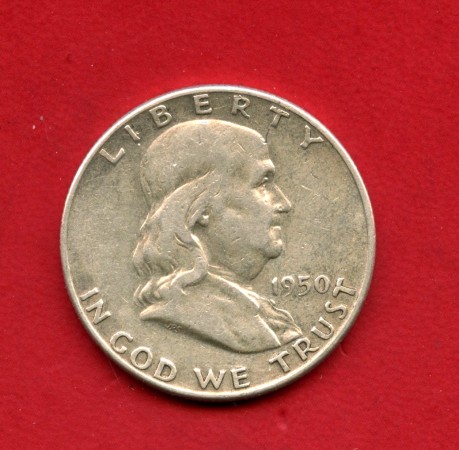 1950 - STATI UNITI - LOTTO/M48327 - 1/2 DOLLARO ARGENTO B. FRANKLIN