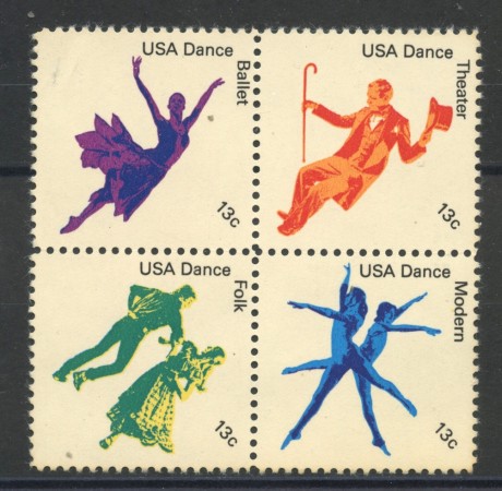 1978 - STATI UNITI - DANZE AMERICANE 4v. - NUOVI - LOTTO/35680