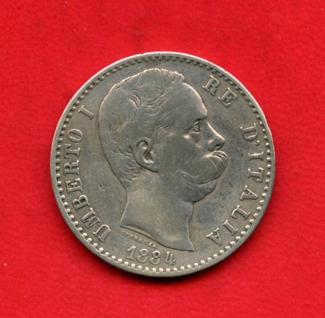 1884 - REGNO - LOTTO/M42476 - 2 LIRE ARGENTO UMBERTO I°