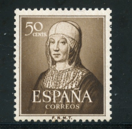 1951 - LOTTO/21212 - SPAGNA - 50c. ISABELLA CATTOLICA - NUOVO