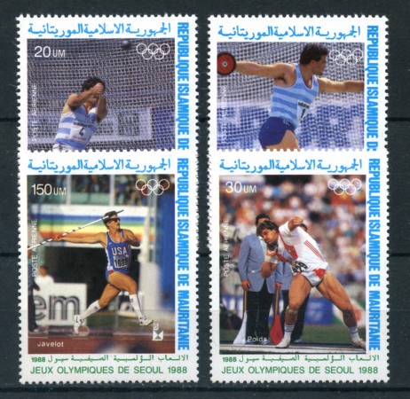 1988 - MAURITANIA - LOTTO/19693 - OLIMPIADI SEOUL  4v. P/A - NUOVI