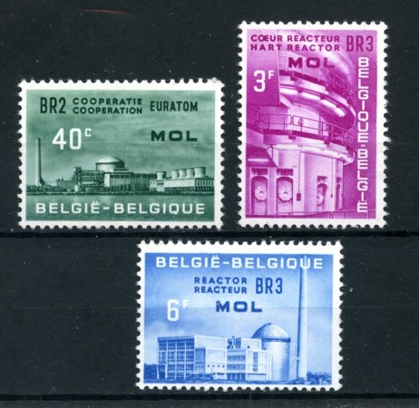 1961  BELGIO - CENTRO EURATOM 3v. - NUOVI - LOTTO/25042