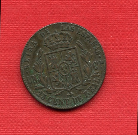 1862 - LOTTO/M18683 - SPAGNA - 25 CENT. DE REAL