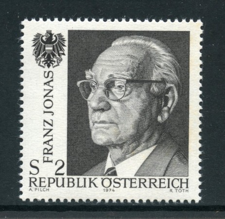 1974 - AUSTRIA -  FRANZ JONAS - NUOVO - LOTTO/28015