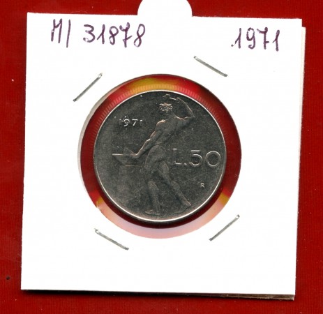 1971 - REPUBBLICA - 50 LIRE VULCANO I° TIPO - LOTTO/M31878