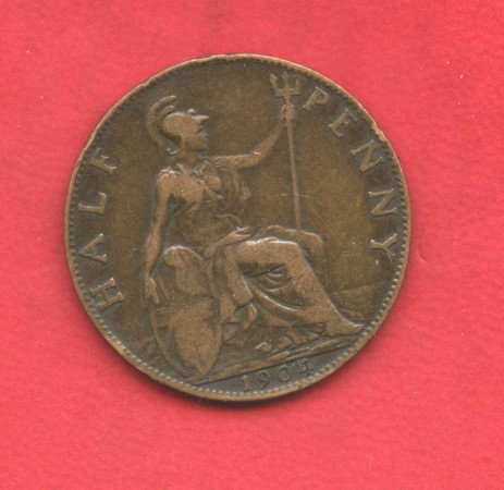 1904 - GRAN BRETAGNA - LOTTO/M47664 - 1/2 PENNY  EDOARDO VII°