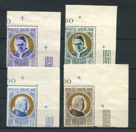 1951 - LOTTO/22036 - VATICANO - BEATIFICAZIONE DI PIO X° 4v. - NUOVI