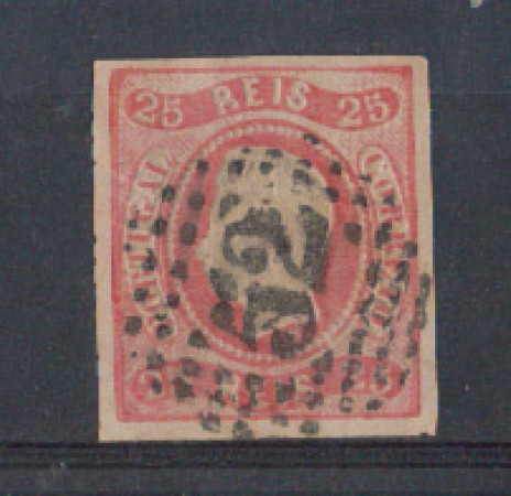 1866 - LOTTO/9620UA - PORTOGALLO - 25 r. ROSA - USATO