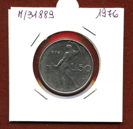 1976 - REPUBBLICA - 50 LIRE VULCANO I° TIPO - LOTTO/M31889