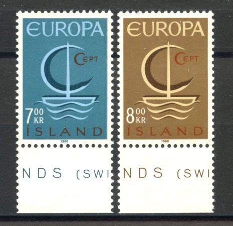 1966 - ISLANDA - LOTTO/41222 - EUROPA 2v. - NUOVI