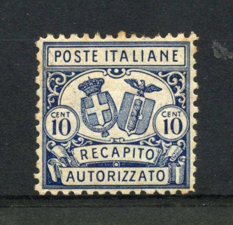 1928 - REGNO - LOTTO/48186 - 10 CENTESIMI RECAPITO AUTORIZZATO - T/L