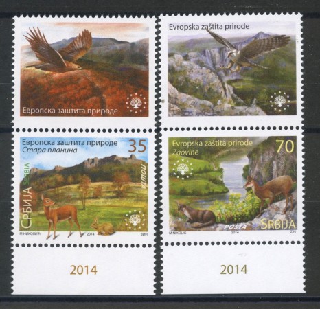 2014 - SERBIA REPUBBLICA - PROTEZIONE NATURA 2v. - NUOVI - LOTTO/35246