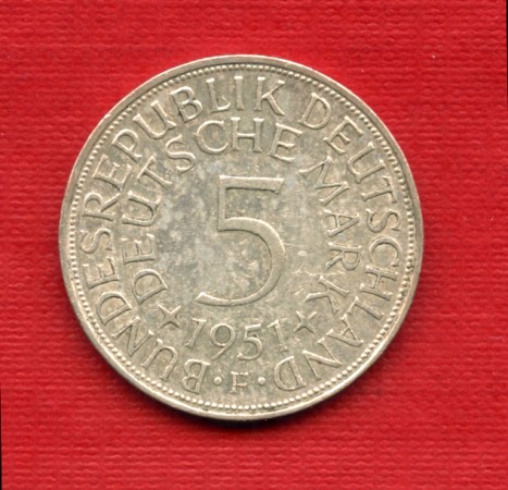 1951 - LOTTO/M20658 - 5 MARCHI ARGENTO ZECCA F