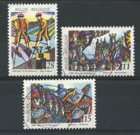 1993 - LOTTO/16880 - BELGIO - FOLCLORE 3v . - USATI