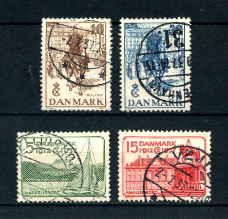 1937 - LOTTO/20510 - DANIMARCA - GIUBILEO DI CRISTIANO X° 4v. - USATI