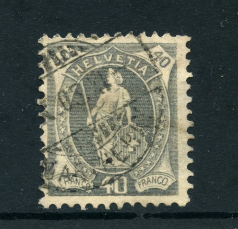 1904 - LOTTO/24285 - SVIZZERA - 40c. GRIGIO TIPO MODIFICATO - USATO