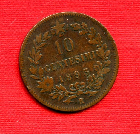 1893 - LOTTO/M23097 - ITALIA REGNO - 10 CENTESIMI UMBERTO I° ROMA