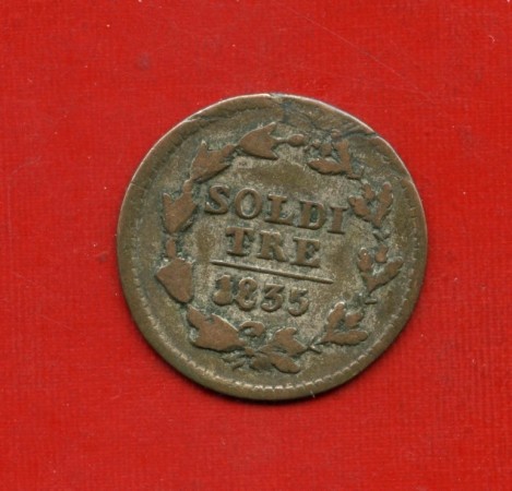 1835 - SVIZZERA - CANTONE TICINO - 3 SOLDI - LOTTO/M31222
