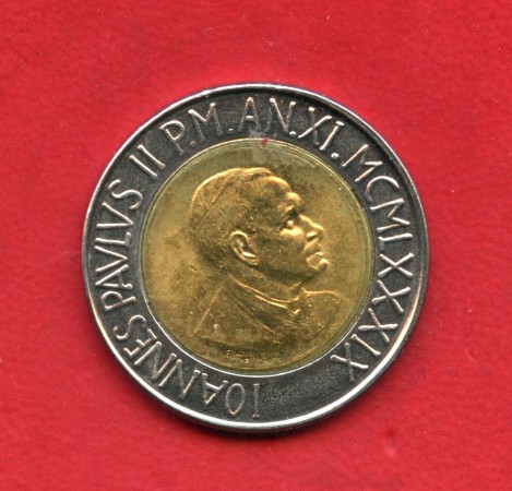 1989 - VATICANO - LOTTO/M48154 - 500 LIRE BICOLORE PAPA G.PAOLO II°