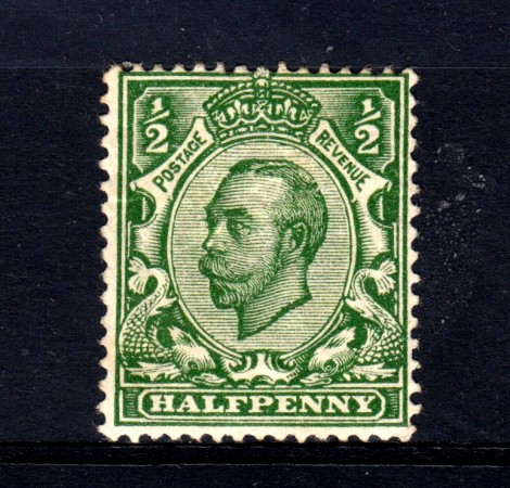 1911 - GRAN BRETAGNA - 1/2d. VERDE GIORGIO V° - LINGUELLATO - LOTTO/32088