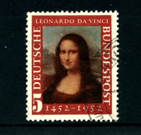 1952 - LOTTO/24232 - GERMANIA FEDERALE - LA GIOCONDA - USATO