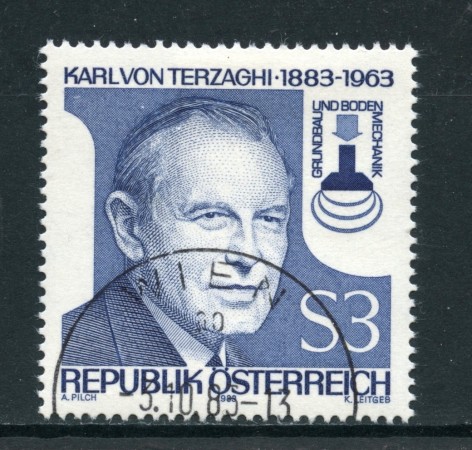 1983 - AUSTRIA - KARL VON TERZAGHI - USATO - LOTTO/28307