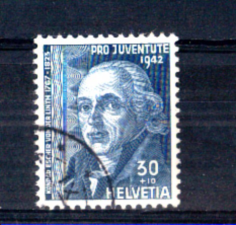 1942 - LOTTO/SVI383U - SVIZZERA - 30+10c. PRO JUVENTUTE  - USATO