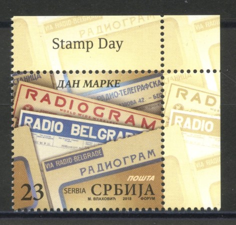 2018 - SERBIA REPUBBLICA - GIORNATA DEL FRANCOBOLLO - NUOVO - LOTTO/35369