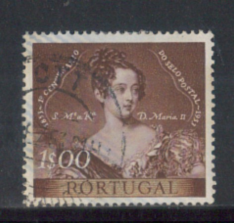 1953 - LOTTO/9750BU - PORTOGALLO - 1e. CENT. FRANCOBOLLO - USATO