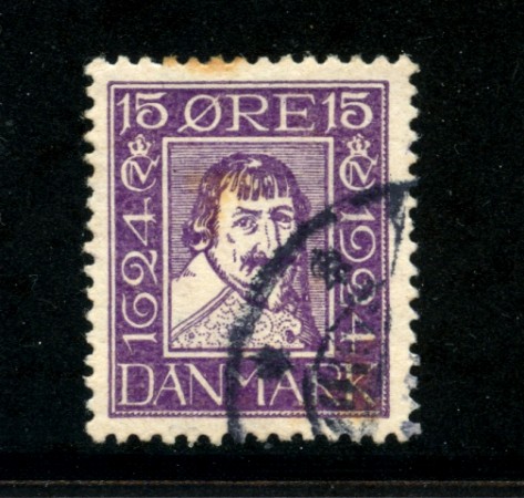 1924 - LOTTO/20507 - DANIMARCA - 15 ore 3° CENTENARIO POSTE - USATO