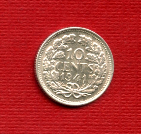 1941 - LOTTO/M23231 - OLANDA - 10 CENTESIMI ARGENTO