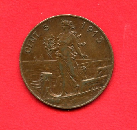 1913 REGNO - LOTTO/M38760 - 5 CENTESIMI ITALIA SU PRORA