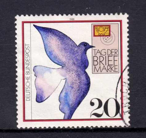 1988 - GERMANIA FEDERALE - GIORNATA DEL FRANCOBOLLO - USATO - LOTTO/31314U