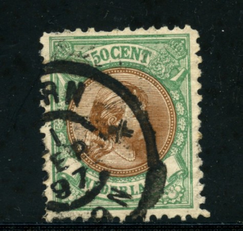 1891 - LOTTO/21267 - OLANDA - 50c. VERDE BRUNO - USATO