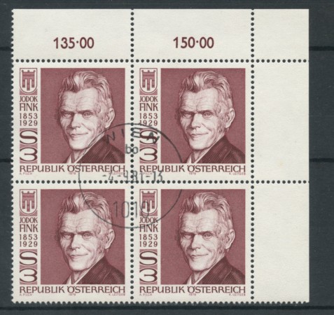 1979 - LOTTO/16415QU - AUSTRIA - JODOK FINK - QUARTINA USATA
