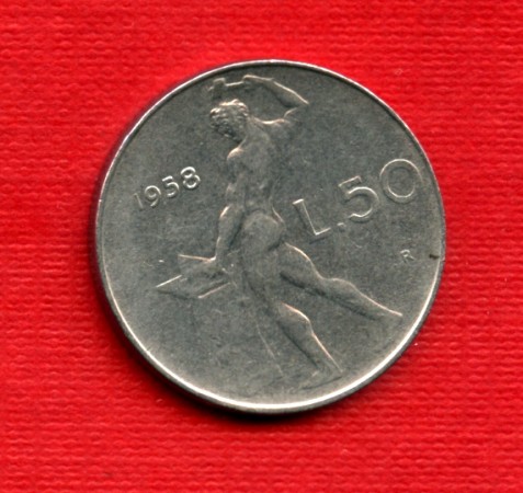 1958 - LOTTO/M21696 - REPUBBLICA - 50 LIRE  VULCANO  I° TIPO