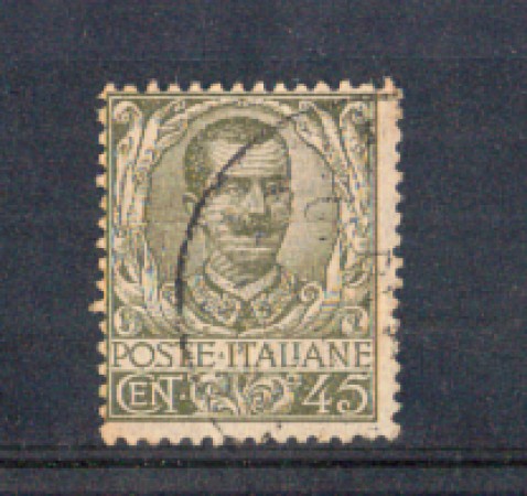 1901 - LOTTO/REG75U - REGNO - 45c. OLIVA FLOREALE - USATO