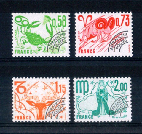 1978 - LOTTO/FRAP153CPN - FRANCIA - PREANNULLATI  SEGNI ZODIACO 4v.