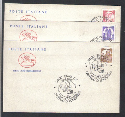 1980 - LOTTO/6726ZC3 - REPUBBLICA - CASTELLI IN BOBINA - FDC